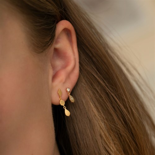 Stine A Big Dot With Sparkling Teardrop Earring Gold 1262-02-s model